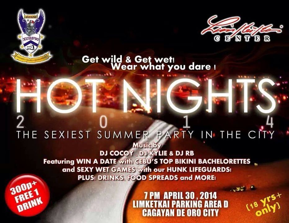 Hot Summer Nights Party, Hot Nights party, Limketkai Center, sexiest summer party, Get wild and wet, Wear what you dare