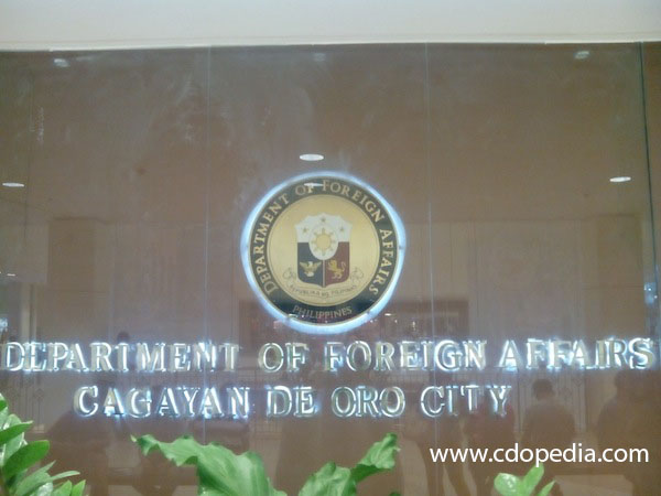 DFA, Department of Foreign Affairs, Department of Foreign Affairs Cagayan de Oro