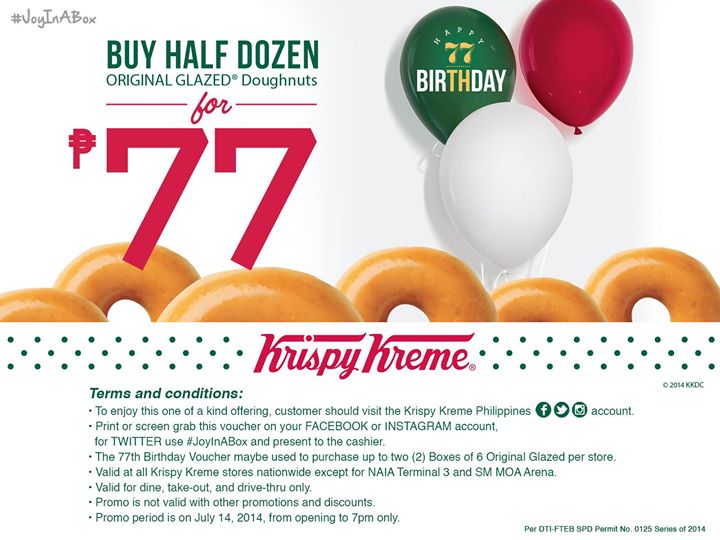 Krispy Kreme 77th Birthday