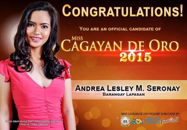 Miss Cagayan de Oro, Miss CDO 2015, Miss Cagayan de Oro 2015, Miss Cagayan de Oro candidates, official candidates of Miss Cagayan de Oro 2015, Miss Cagayan de Oro winner, Miss Cagayan de Oro 2015 schedule, Miss CdeO, Miss Cagayan de Oro talents