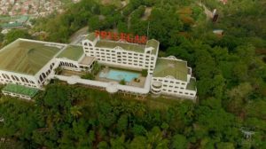 Aerial view of Pryce Plaza Hotel