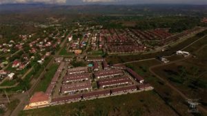 Aerial view of The Courtyards, Golden Glow North, and Bellevue Subdivision