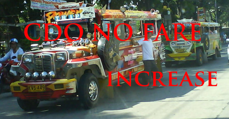 No fare increase, CDO No fare increase, LTFRB 10, No fare increase Nothern Midanao