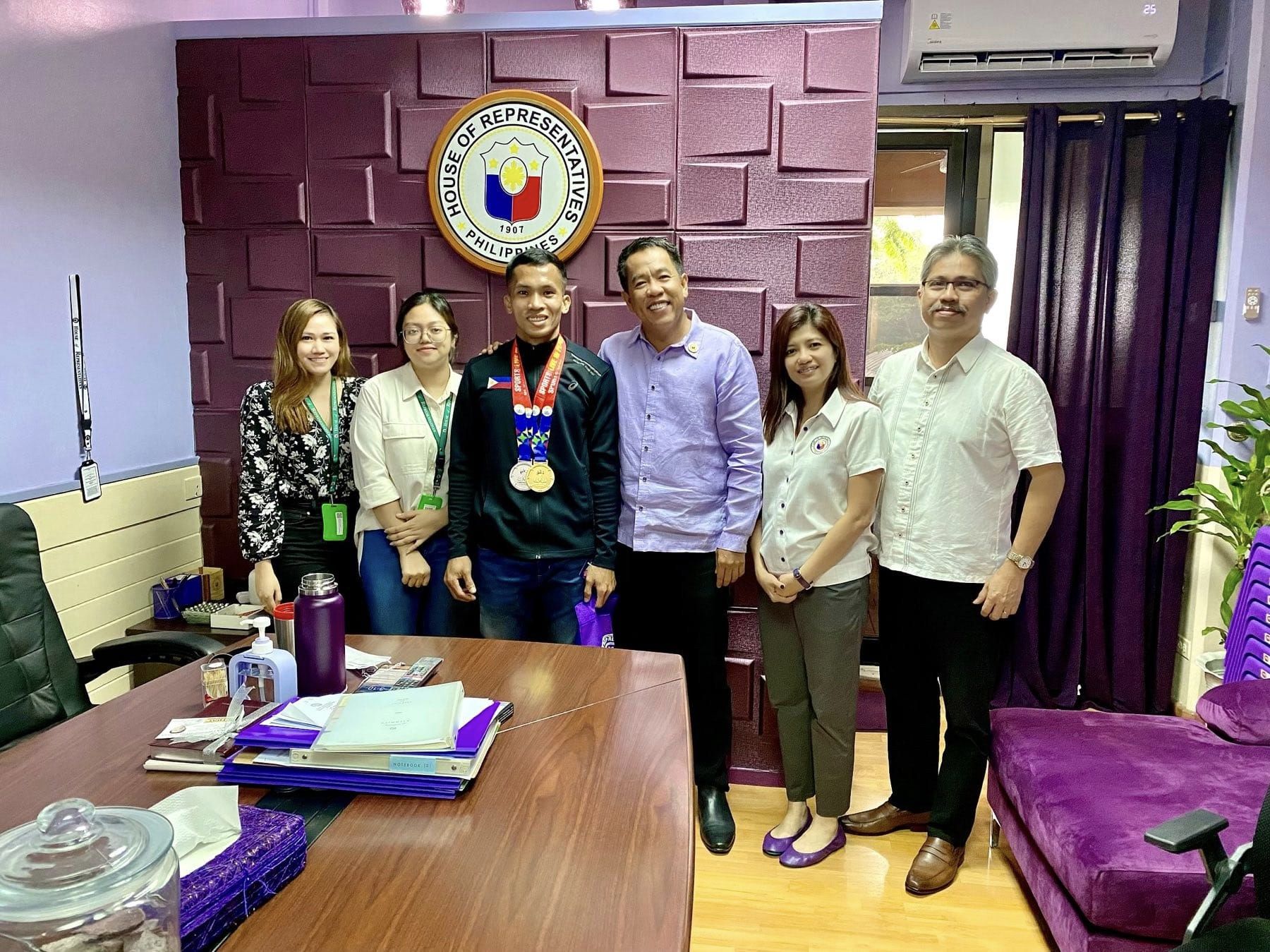 Cong. Bambi Emano Extends A Warm Welcome To The First Filipino SEA Games Long Jump Gold Medalist