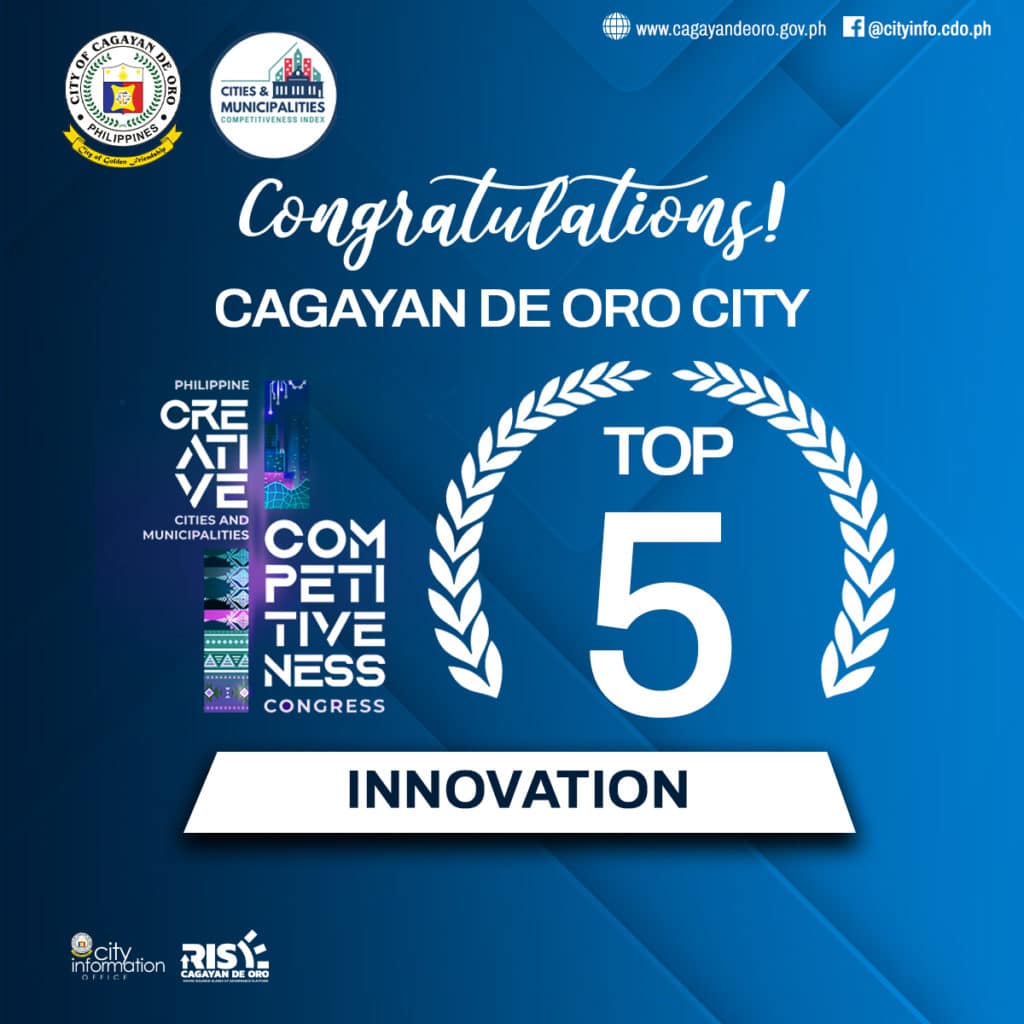 Cagayan de Oro City, Competitiveness Index, Urban Development, Mayor Rolando 'Klarex' Uy, Economic Dynamism, Resilient City, Municipalities in the Philippines